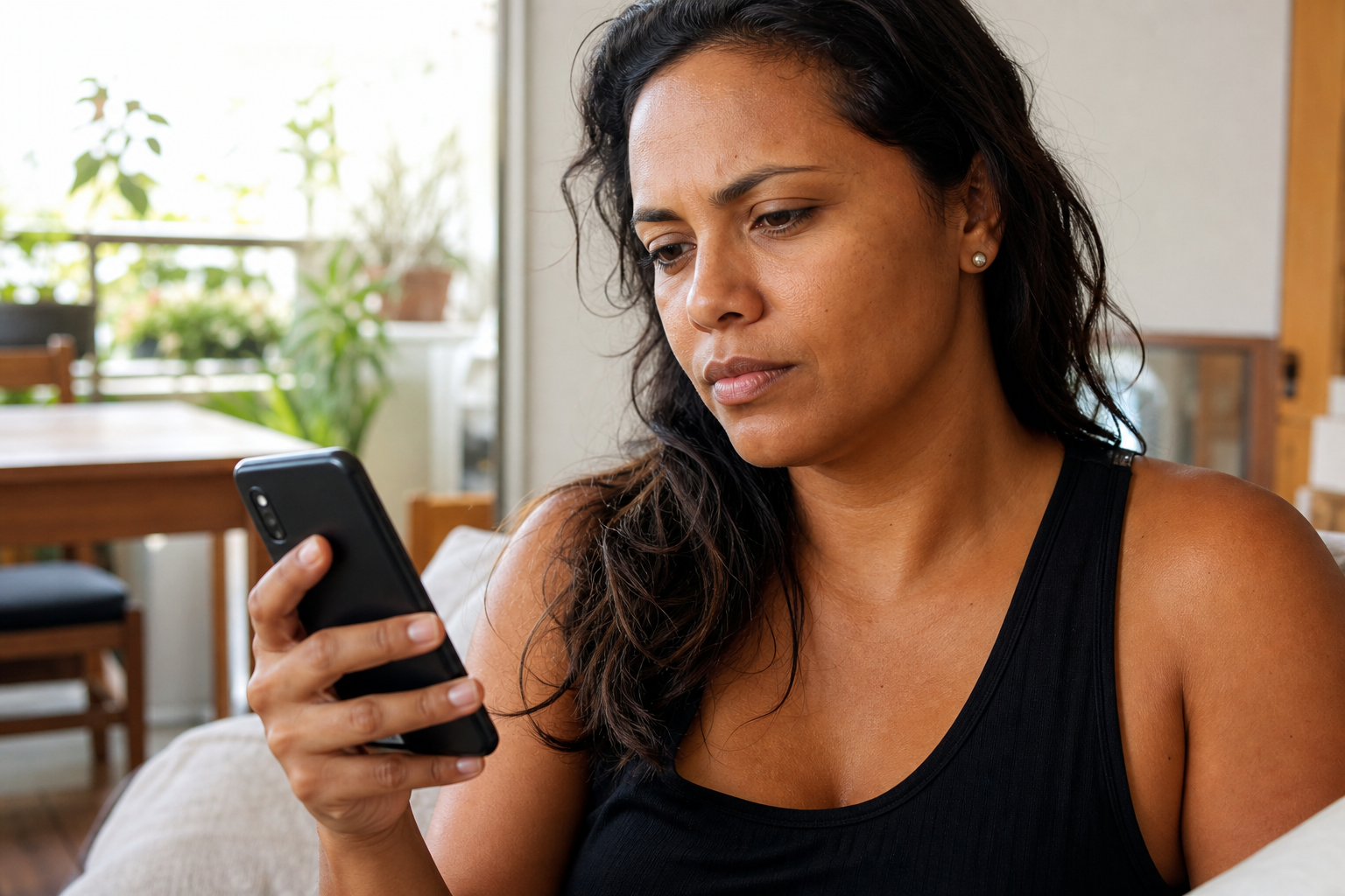 Leitora comparando cassinos online no celular